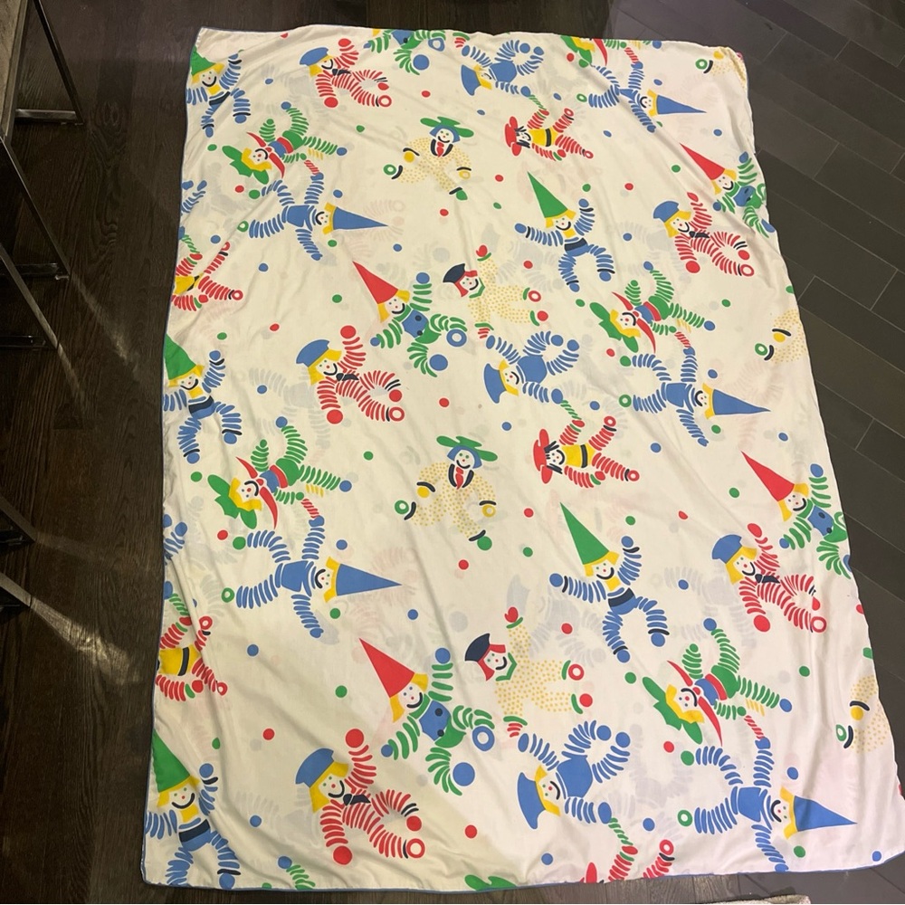 Texmade clown Jester Twin duvet Cover Cotton Made In Canada primary colours VTG